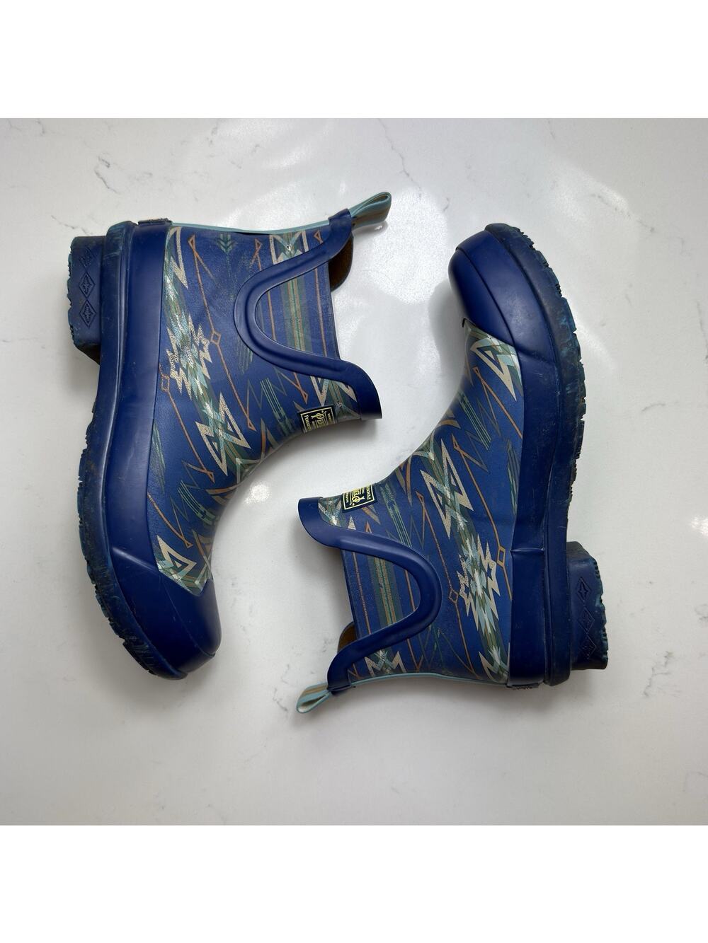 Pendleton Women's Heritage Starwatchers Chelsea Rain Boots, Blue, Size 8